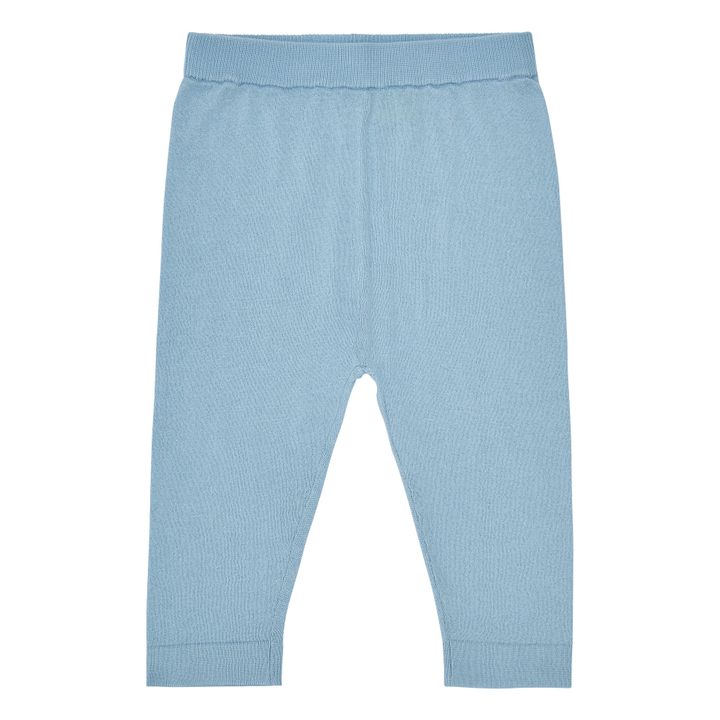 Feine Strickhose aus Bio-Baumwolle | Hellblau- Produktbild Nr. 0