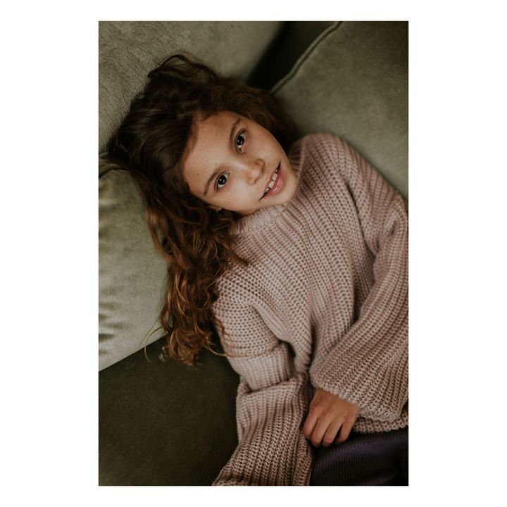 Chunky Organic Cotton Jumper | Pink- Product image n°4