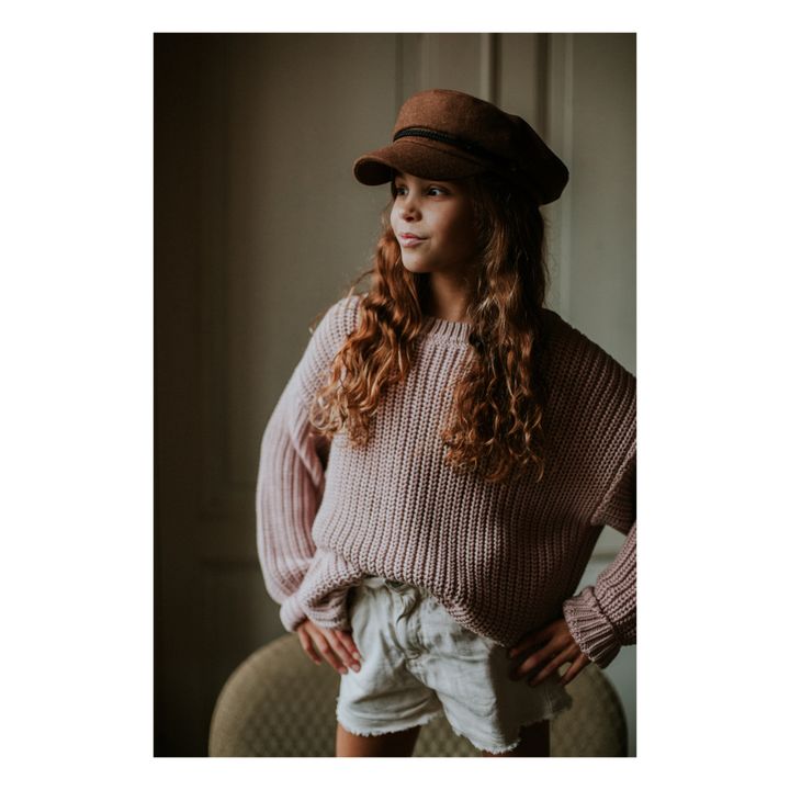 Chunky Organic Cotton Jumper | Pink- Product image n°6