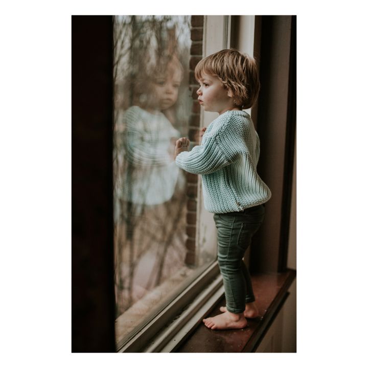 Chunky Organic Cotton Jumper | Mint Green- Product image n°1