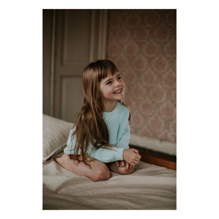 Chunky Organic Cotton Jumper | Mint Green- Product image n°5
