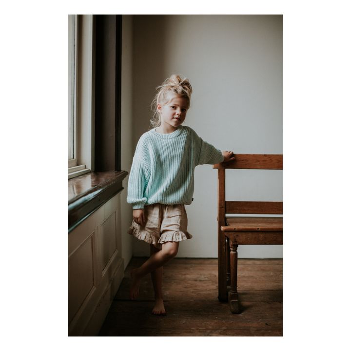 Chunky Organic Cotton Jumper | Mint Green- Product image n°8