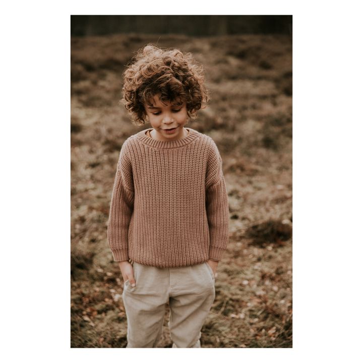 Pull Chunky Coton Bio | Taupe- Image produit n°1