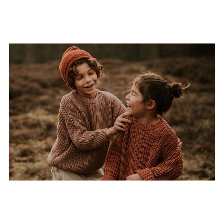Chunky Organic Cotton Jumper | Taupe brown- Product image n°7