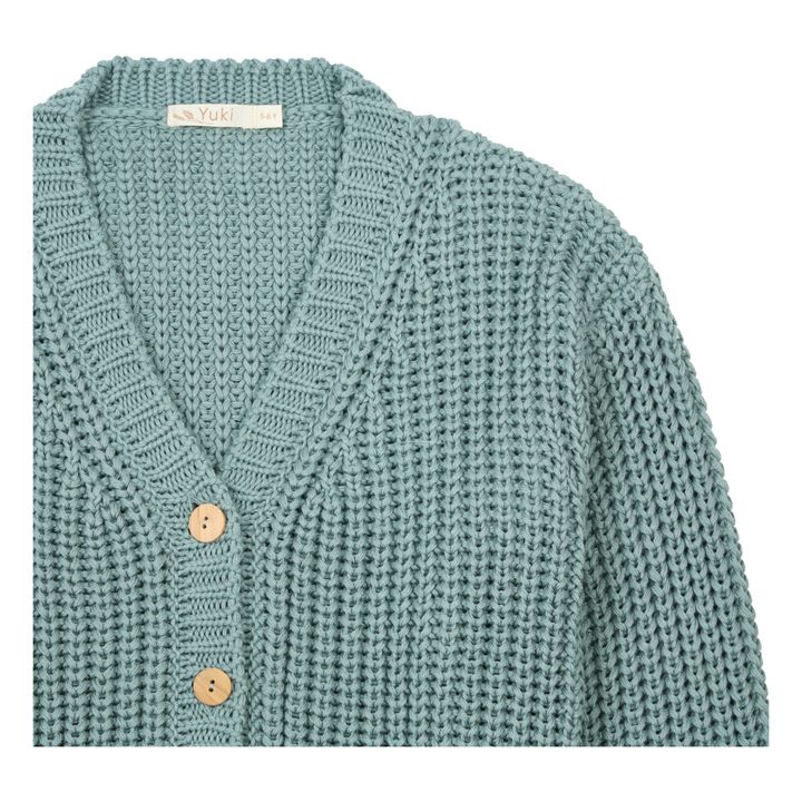 Chunky Organic Cotton Cardigan | Blau- Produktbild Nr. 6