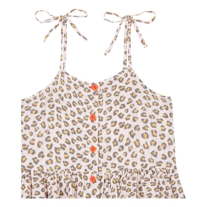 Leopard Print Cotton Muslin Dress | Rosa Palo- Imagen del producto n°3