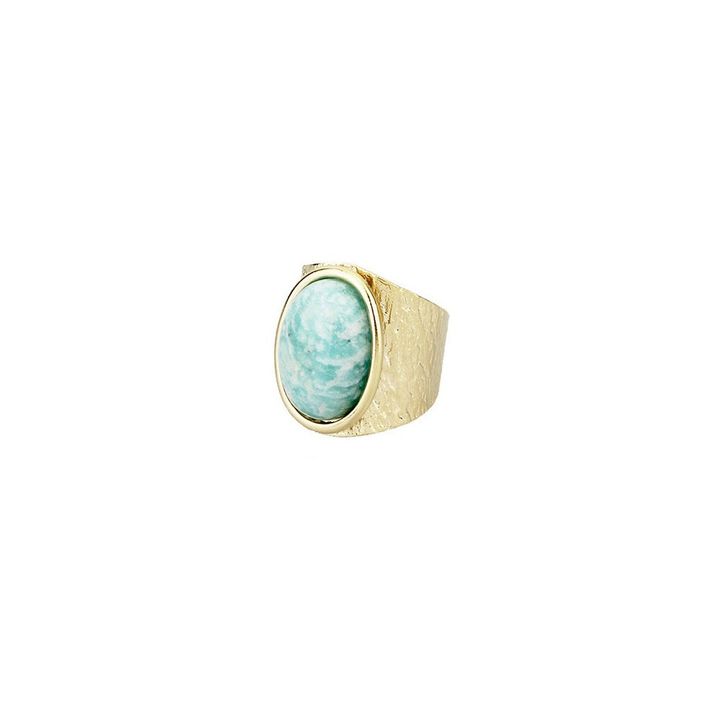 Bague Maxi Mumbaï | Bleu turquoise- Image produit n°0
