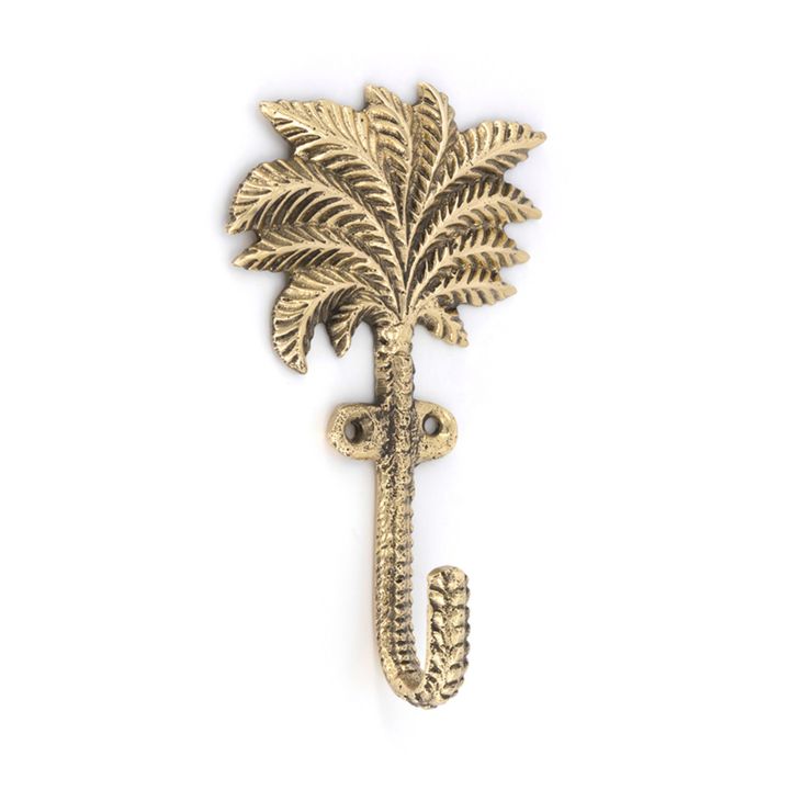 Kleiderhaken Devi Palmtree aus recyceltem Messing - 2er-Set | Goldbraun- Produktbild Nr. 3