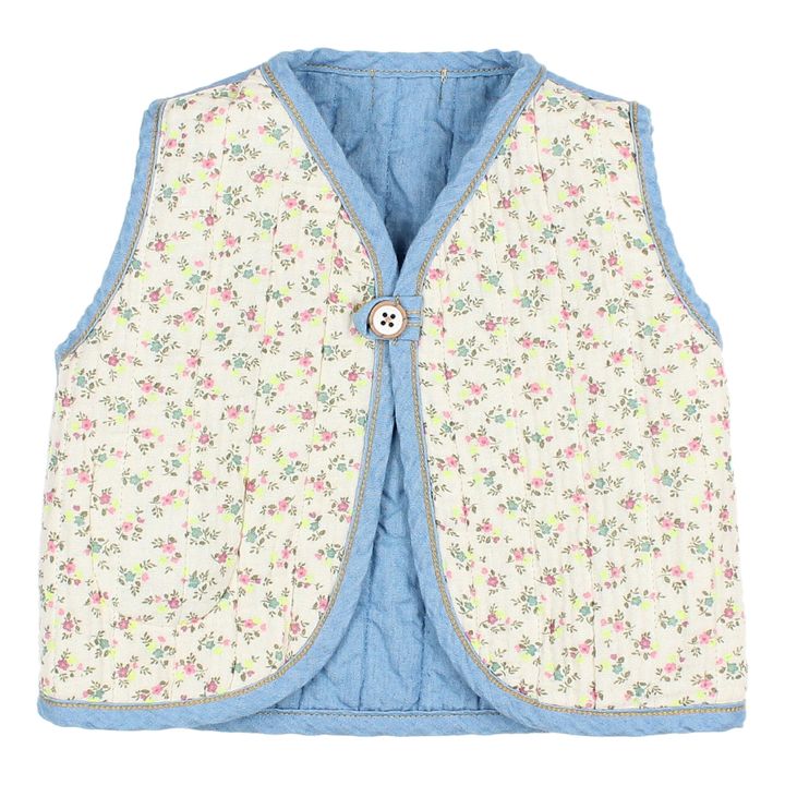 Gilet Denim Matelassé | Bleu jean- Image produit n°3