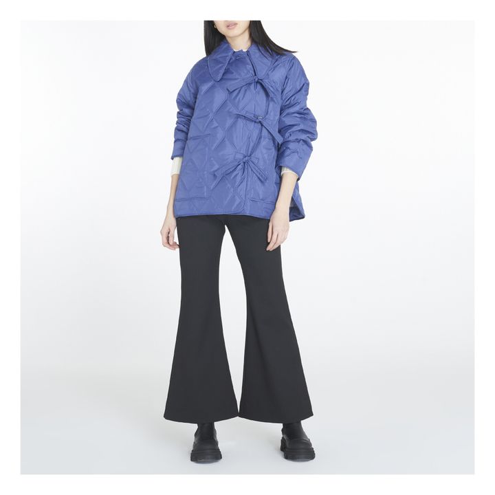 Asymmetric Quilted Jacket | Azul Gris- Imagen del producto n°1