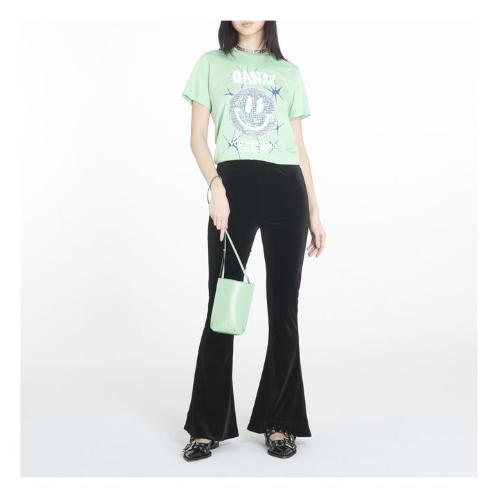 Pantaloni Flare in velluto jersey | Nero- Immagine del prodotto n°1