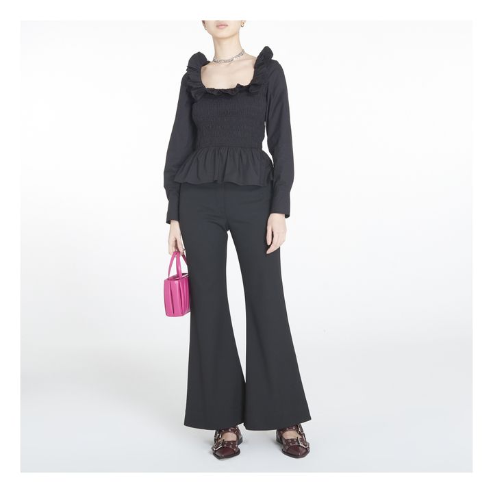 Smock Organic Cotton Blouse | Nero- Immagine del prodotto n°1