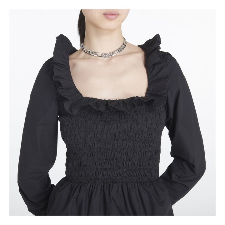 Smock Organic Cotton Blouse | Nero- Immagine del prodotto n°2