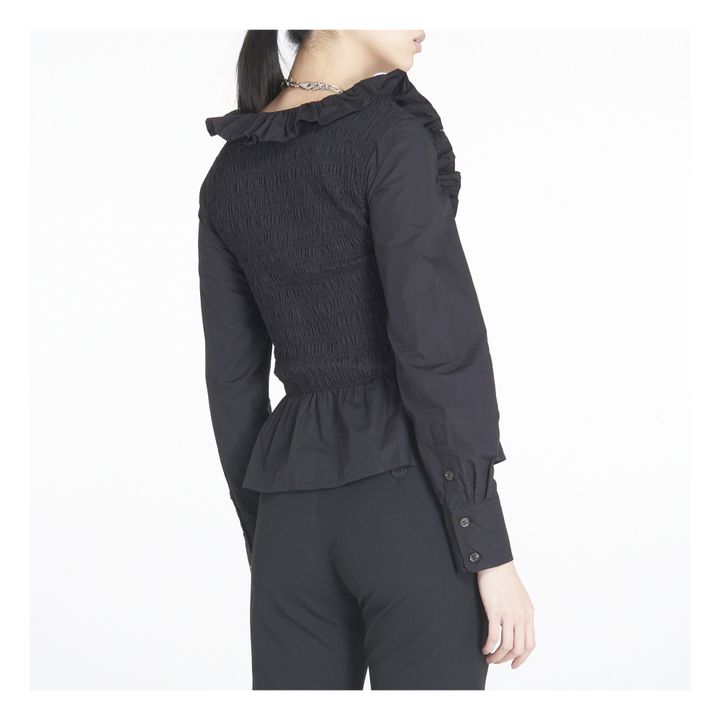 Smock Organic Cotton Blouse | Nero- Immagine del prodotto n°3