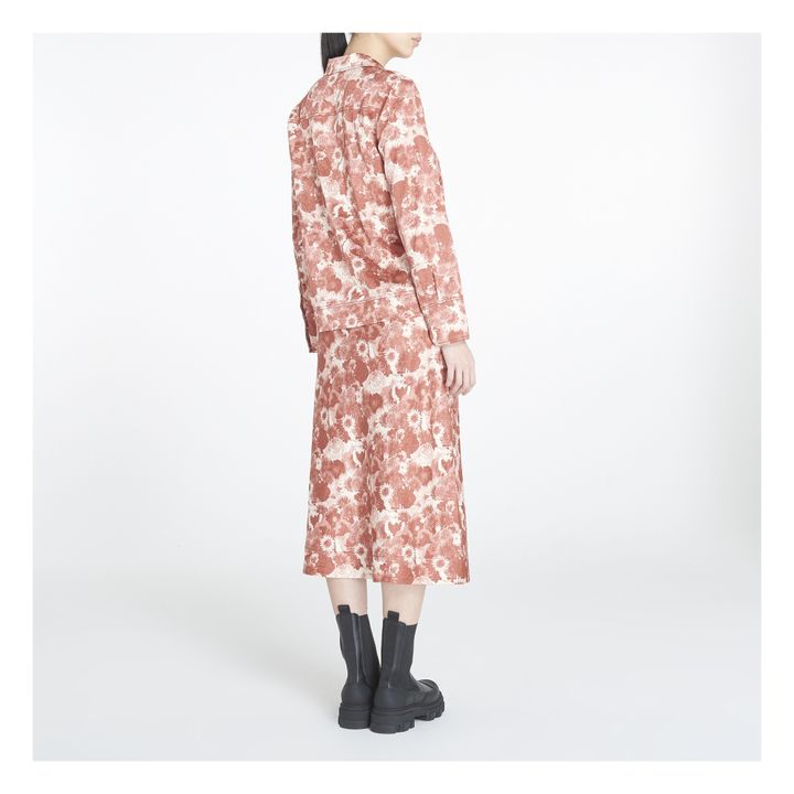 Crumpled Satin Shirt | Terracotta- Imagen del producto n°3