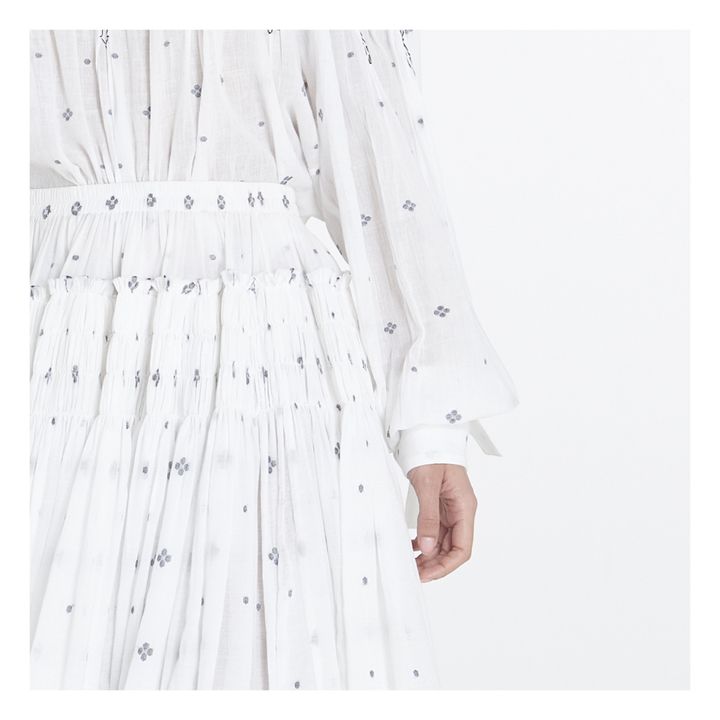 Chitra Embroidered Maxi Skirt | Blanco- Imagen del producto n°2