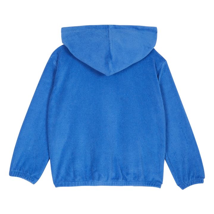 Terry Zip-Up Hoodie with Pockets | Blau- Produktbild Nr. 1