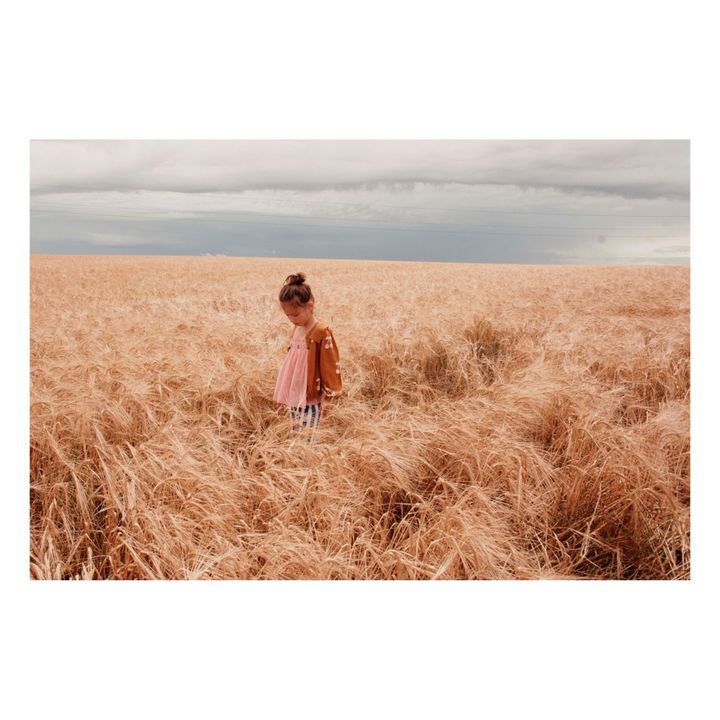 Cherry Organic Cotton Cardigan | Caramello- Immagine del prodotto n°4