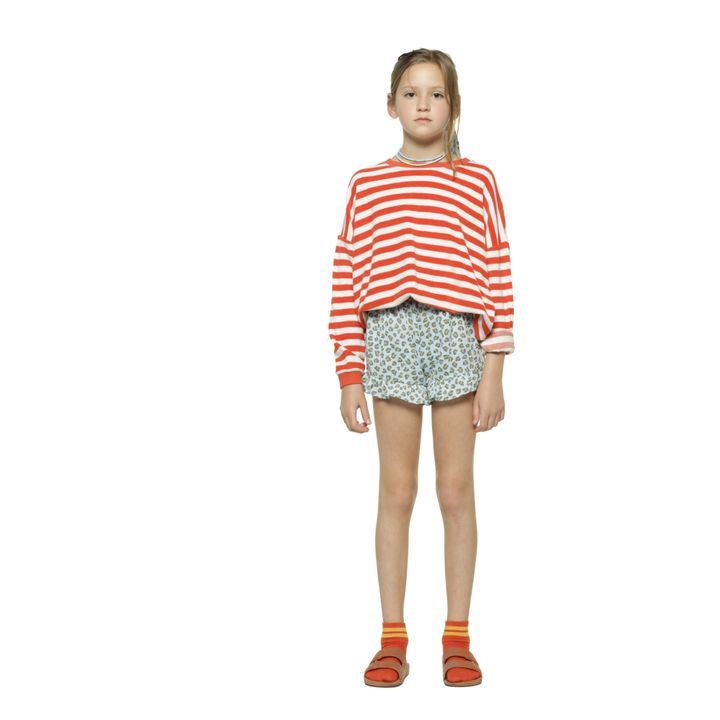 Baby Striped Organic Cotton Terry Sweatshirt | Rojo- Imagen del producto n°2