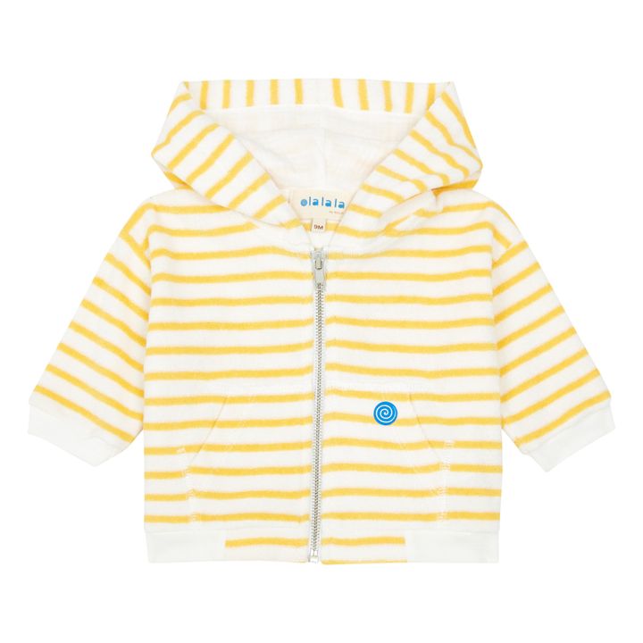 Hub Zip-up Terry Hoodie | Yellow- Product image n°0