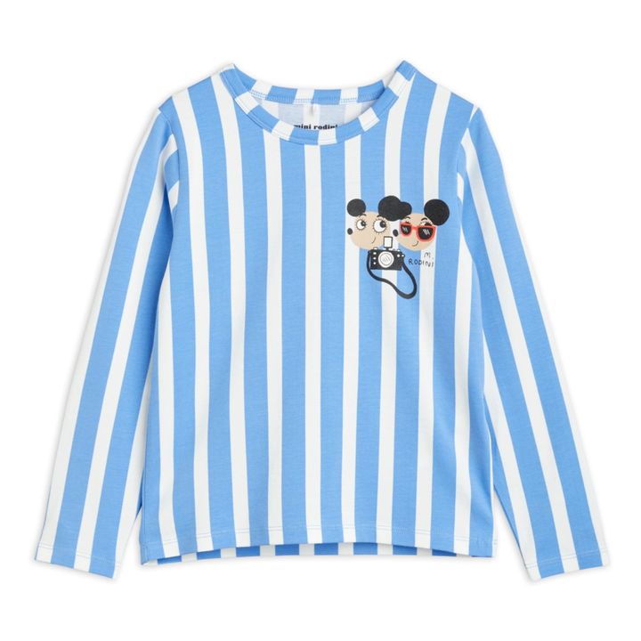 T-shirt Coton Bio Ritzratz Rayé | Bleu- Image produit n°0