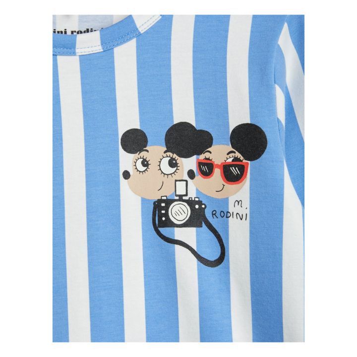 T-shirt Coton Bio Ritzratz Rayé | Bleu- Image produit n°2