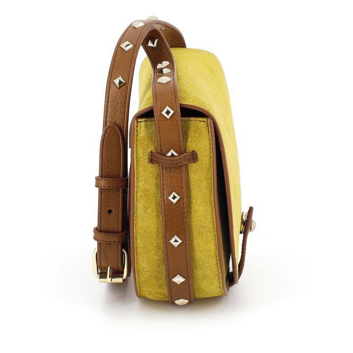 Bolsa de terciopelo Mamour | Amarillo Mostaza- Imagen del producto n°2