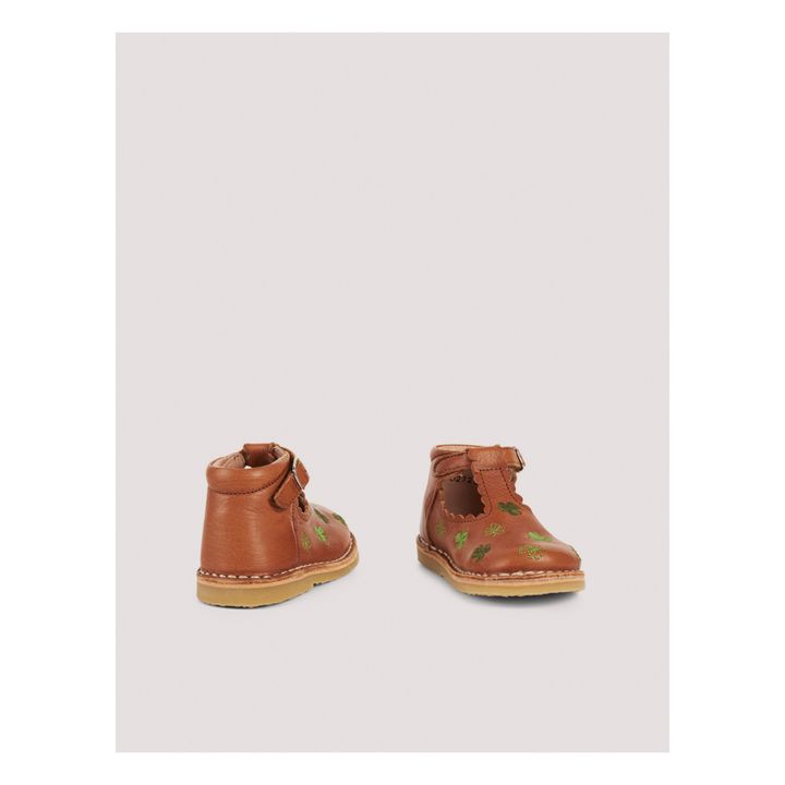 Embroidered T-Bar Baby Shoes - Uniqua Capsule Collection | Cognac- Immagine del prodotto n°4