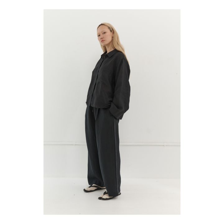 The Drawcord Linen Outfit | Black- Product image n°3