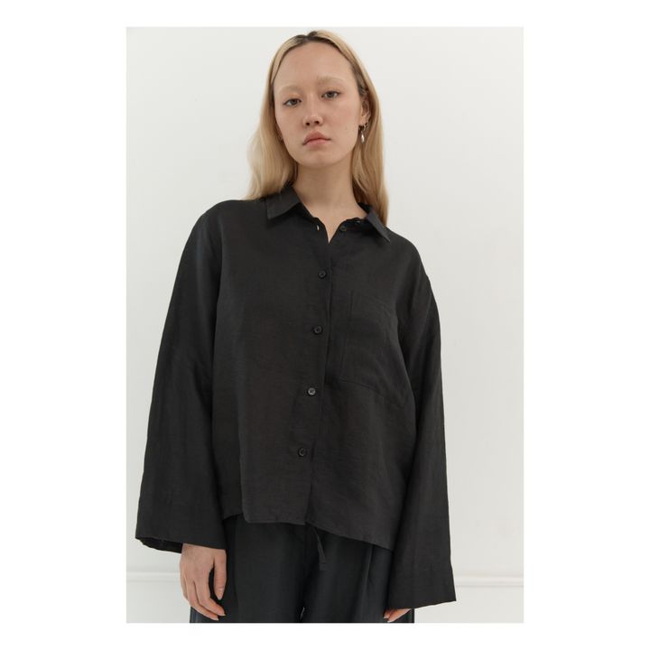 The Drawcord Linen Outfit | Black- Product image n°4