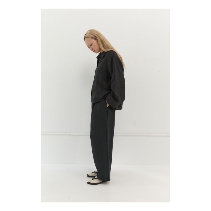 The Drawcord Linen Outfit | Black- Product image n°7