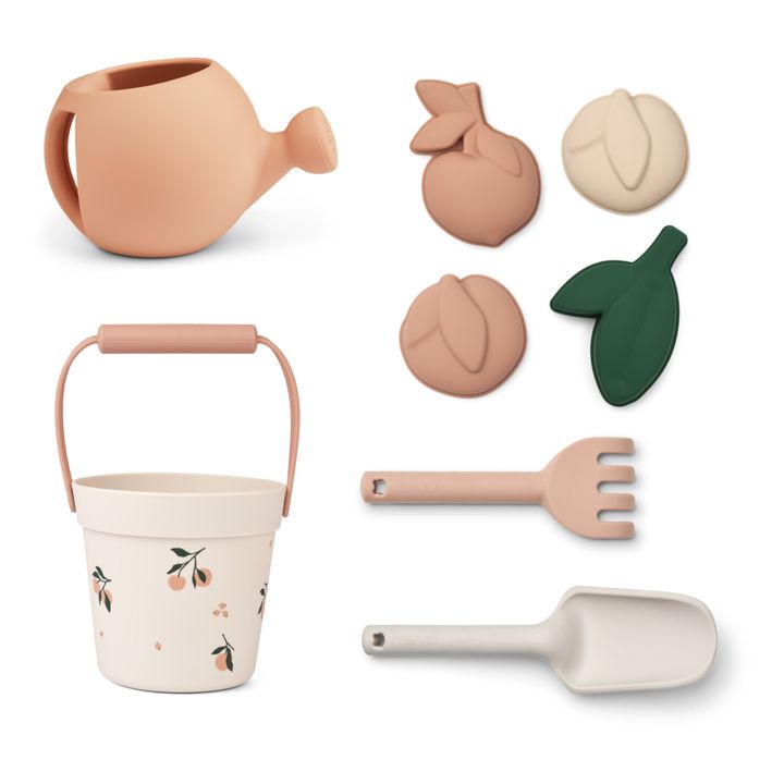 Cubo de playa y accesorios Florence | Rosa Melocotón- Imagen del producto n°0