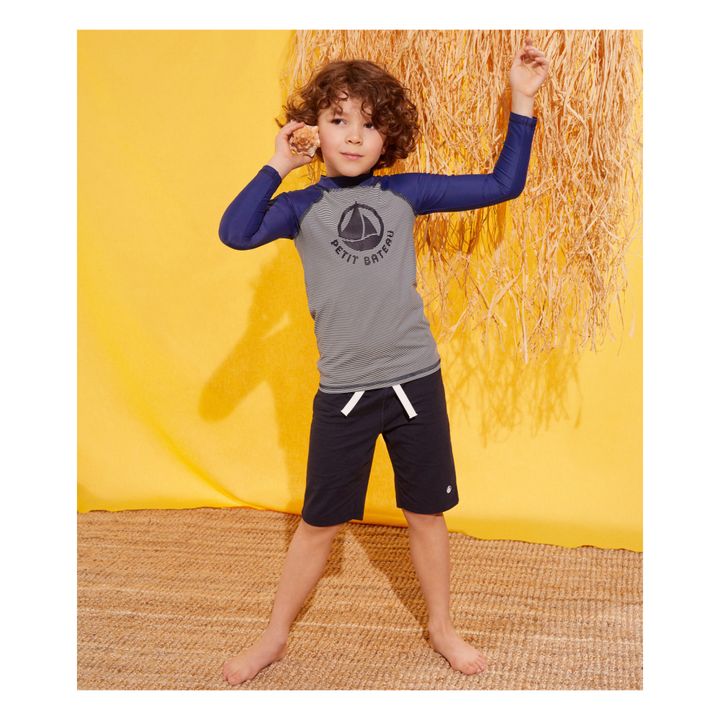 Bedrucktes Anti-UV T-Shirt aus recyceltem Material | Navy- Produktbild Nr. 1