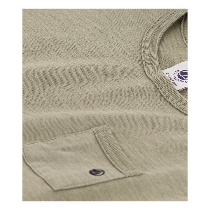 Organic Cotton Slub Jersey Short Sleeve T-shirt | Khaki- Imagen del producto n°1