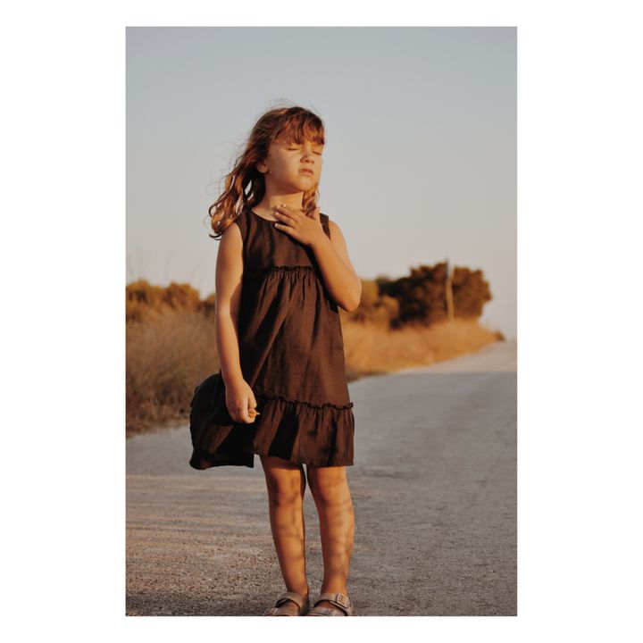 Ermelinda Organic Cotton Dress | Negro- Imagen del producto n°1