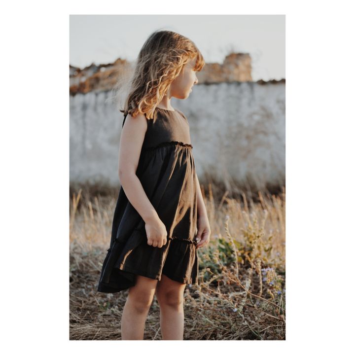 Ermelinda Organic Cotton Dress | Negro- Imagen del producto n°3