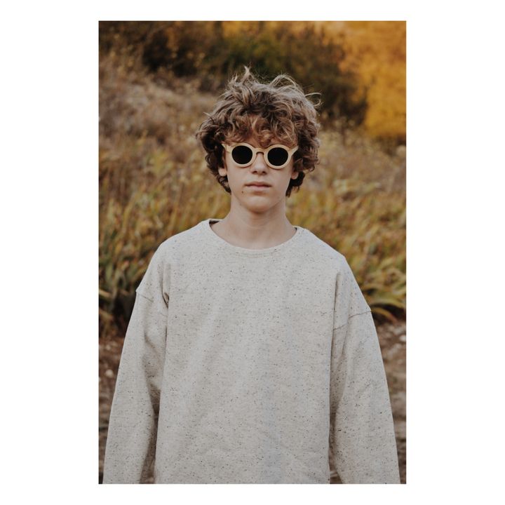 T-Shirt Molleton Coton Bio Eduardo | Gris chiné- Image produit n°2
