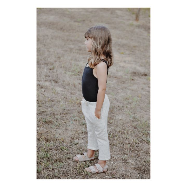 Pantalon Molleton Coton Bio Amelie | Gris chiné- Image produit n°1