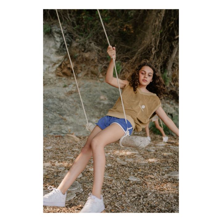 Shorts Juju in spugna di cotone organico | Blu reale- Immagine del prodotto n°1