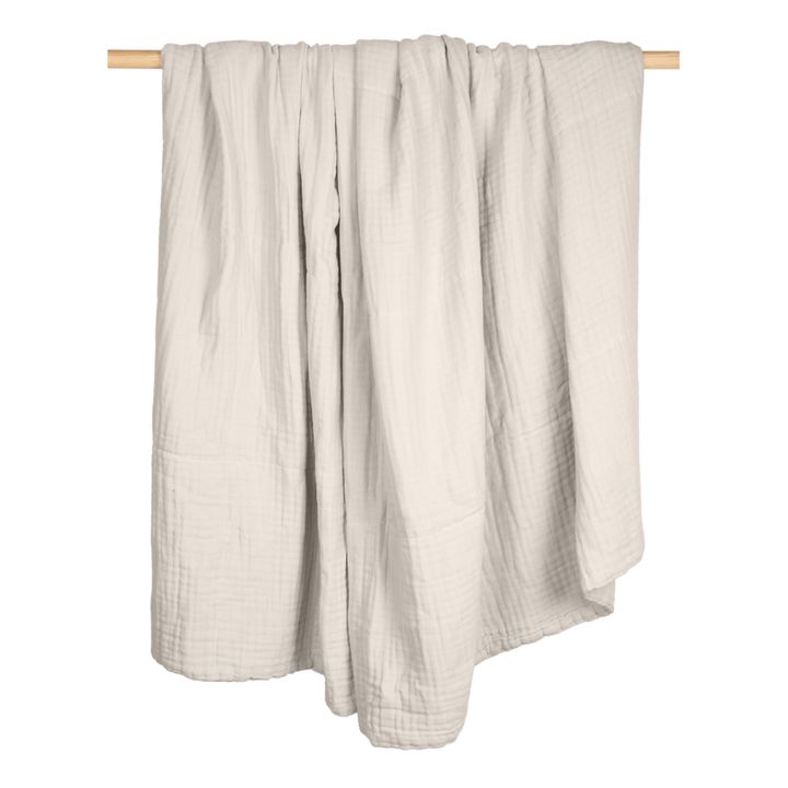 Manta suave de algodón orgánico | Beige- Imagen del producto n°3