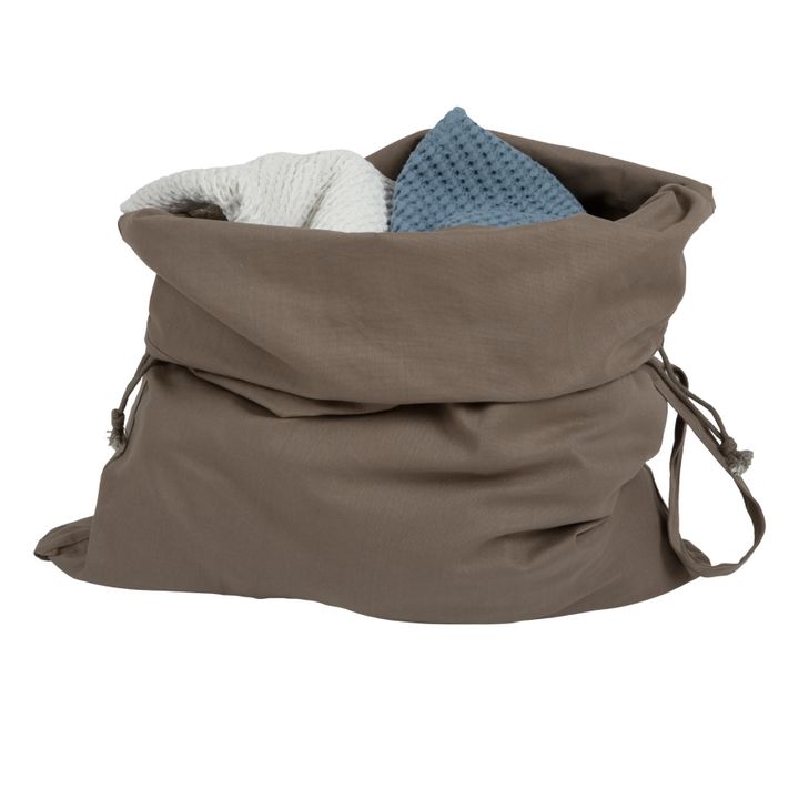 Bolsa de lavandería de algodón orgánico | Marrón- Imagen del producto n°3