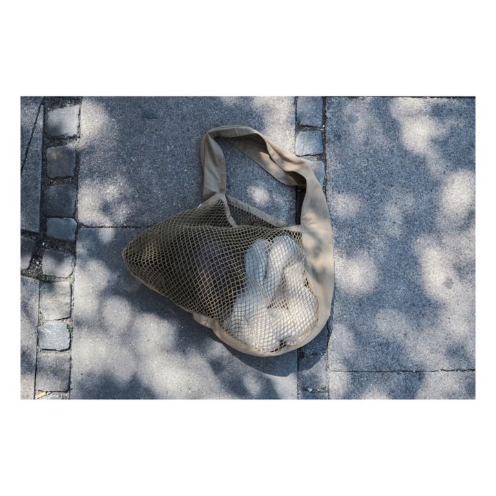 Borsa rete a spalla in cotone organico | Verde militare- Immagine del prodotto n°2