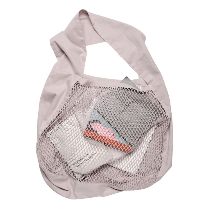 Borsa rete a spalla in cotone organico | Lilla- Immagine del prodotto n°3
