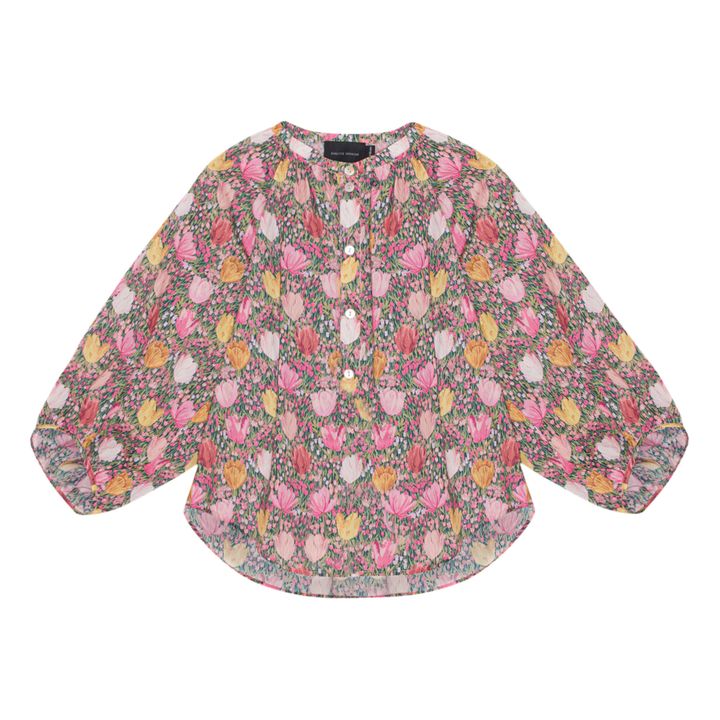 Queen Liberty Print Blouse | Rosa- Produktbild Nr. 0
