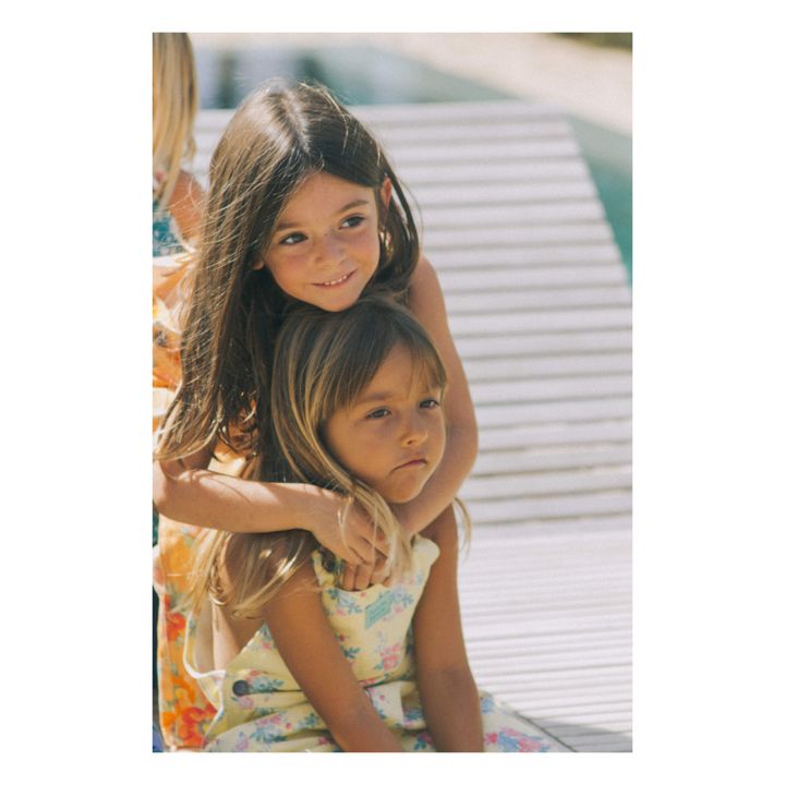 Amber Glow Flowers Long Dungarees | Arancione- Immagine del prodotto n°4