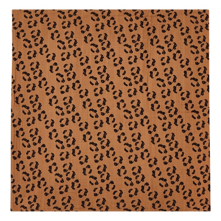 Manta grande de doble gasa de algodón orgánico Leopardo | Leopardo- Imagen del producto n°2