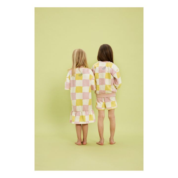 Sudadera a cuadros de algodón orgánico | Amarillo- Imagen del producto n°5