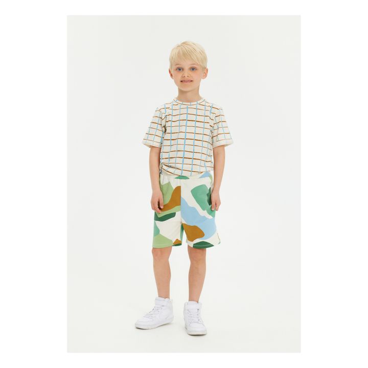 Camiseta a cuadros de algodón orgánico | Blanc/Écru- Imagen del producto n°1