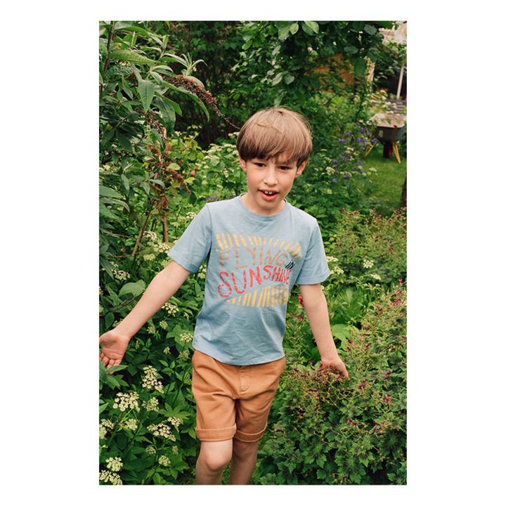 Camiseta Sunshine de algodón ecológico | Azul- Imagen del producto n°1