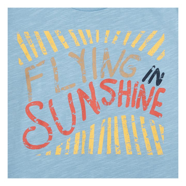 Camiseta Sunshine de algodón ecológico | Azul- Imagen del producto n°3